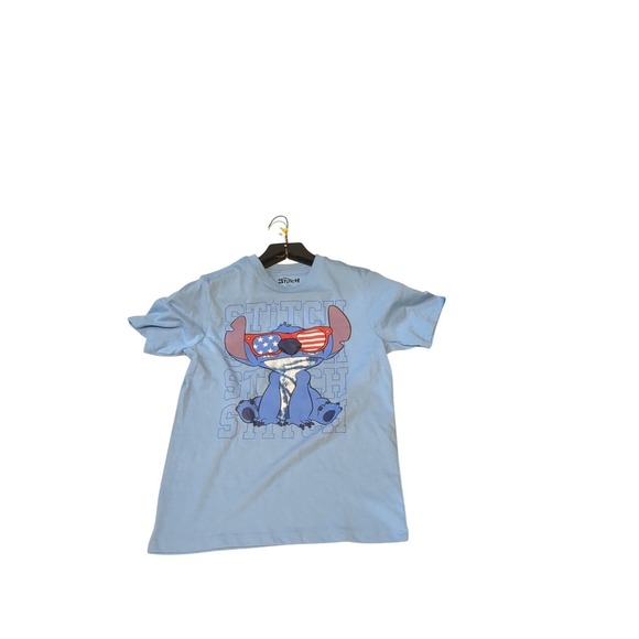 Disney Other - Nwt Disney Stitch USA Light Blue Tee Shirt -Youth  L (10/12)